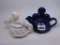 PUGET SOUND COMMEMORATIVES: BLUE AND WHITE TEA POTS