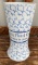 ALPHA FLORAL VASE, SPONGEWARE - UNDER HANDLE FLAKES