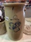 5 GALLON SALT GLAZE CHURN W/COBALT BUTTERFLY