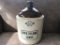 WESTERN STONEWARE 2 GALLON ROCK ISLAND RAILROAD, BROWN TOP - MINT