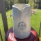 CHERRY BAND PITCHER W/ADV FROM OSHKOSH, WI - MINT