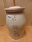 RED WING 3 GALLON BIRCHLEAF, OVAL OVER, CHURN - LID HAS CRACK