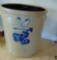 RED WING 30 GALLON SALT GLAZE CROCK, COBALT BUTTERFLY, BACK STAMP RED WING STONEWARE CO - BACK TOP