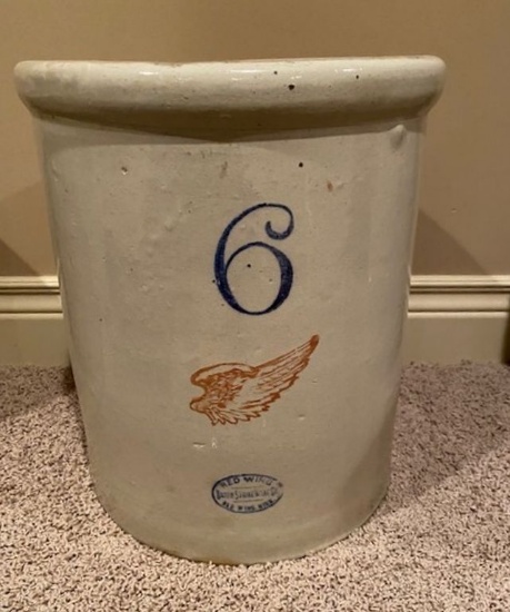 6 GALLON WING CROCK - MINT
