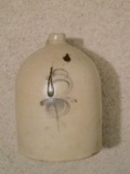 RED WING 3 GALLON SALT GLAZE BEEHIVE JUG, LAZY 8 AND BULLSEYE - SPIDER LINES, BASE CHIP