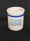 RED WING BEATER JAR W/2 DIFFERENT ADS, USE PURITAN FLOUR, AND GROCERIES FROM DIERS - EXCELLENT