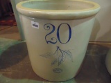 RED WING 20 GALLON BIRCHLEAF CROCK, UNION OVAL - EXCELLENT