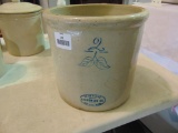 RED WING 2 GALLON ELEPHANT EAR CROCK, UNION OVAL, BTM MRKD - BASE CHIP