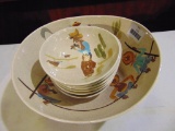 ROUNDUP SALAD BOWL W/6 SERVING BOWLS