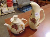 CHUCK WAGON TEAPOT AND WATER PITCHER