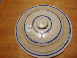 RED WING 8 GALLON BUTTON LID - SMALL UNDER RIM FLAKE