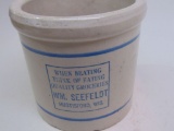 RED WING BEATER JAR, WM SEIFELDT, HUSTIFORD, WI - EXCELLENT