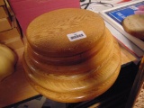 (7) OAK CROCK STACKERS