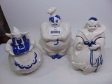 SET OF (3) PUGET SOUND COMMEMORATIVE WHITE COOKIE JARS