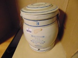 RED WING 3 GALLON SUN BEAM TEA COOLER, RED WING OVAL W/#3 WATER COOLER BAR LID - LID HAS INSIDE RIM