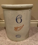 6 GALLON WING CROCK - MINT