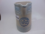 RED WING CHERRY BAND PITCHER W/JENSEN MERC, MILLTOWN, WI - EXCELLENT