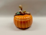 RED WING SHORT PUMPKIN COOKIE JAR - EXCELLENT
