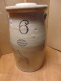 RED WING 6 GALLON BIRCHLEAF, OVAL OVER, CHURN LID AND DASHER