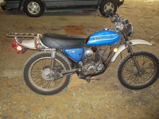 1977 Kawasaki KE100 motorcycle, 2,844 miles showing, NO TITLE, bill of sale only
