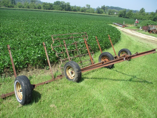 4 Section drag cart w/1 drag section, wings are welded so does not fold