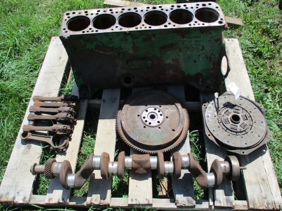 Oliver block, crank, fly wheel, clutch, connecting rods