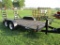 1998 Mac Lander 14' tandem flat bed trailer, dove tail, ramps