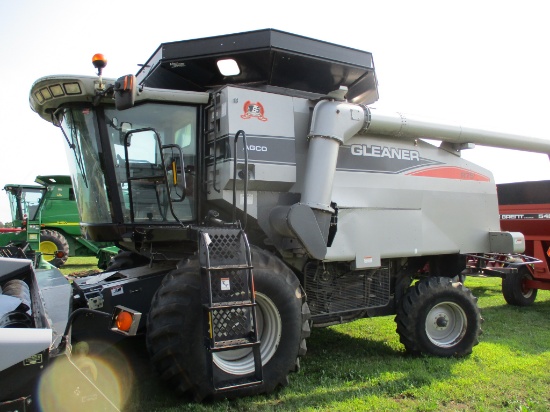 Agco Gleaner R75, 1,170 set 1,800 eng hrs. GTA monitor, Mauer bin ext. Isuzu engine, 30.5L-32 tires