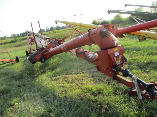 Feterl 12" x 86' auger, hyd swing hopper