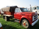 1971 Chevy C50 single Ax truck, w/gravity wagon & brush auger, 41,986 miles showing