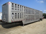 2010 Wilson 53' double deck cattle pot trailer, spread axle, air ride, 1-Owner