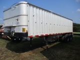 1970 Wilson 28' hopper bottom trailer, ag hopper, elect door, roll tarp