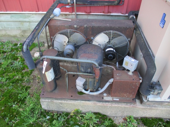 Older compressor, condenser, evaporator unit
