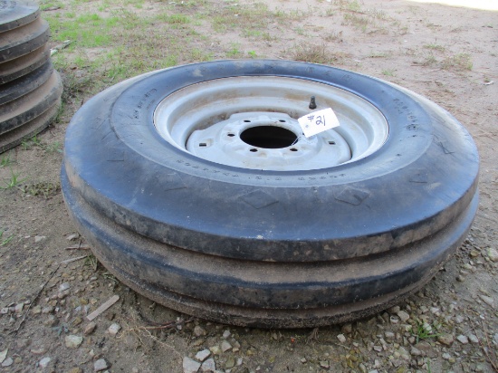7.50-16 tractor tire w/6 bolt rim