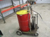 Air operated barrel pump on cart, Barrel NOT included
