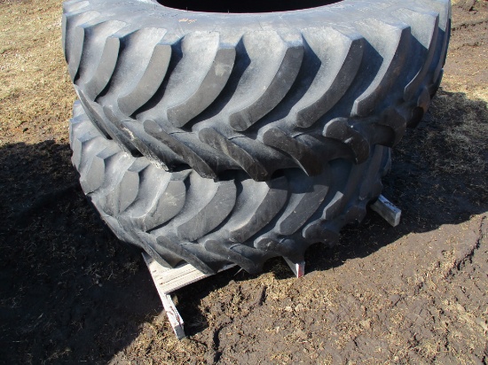 (2) Firestone 420/80R 28 tires