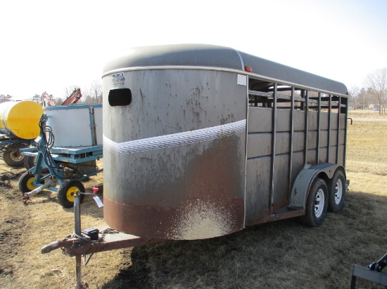 2008 S&S 16' livestock trailer, tandem axle