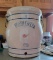 RED WING FIVE GALLON WATER COOLER WITH LID, SCROLL LETTERS, METAL BAIL HAND