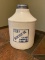 ONE GALLON MASON FRUIT JAR WITH BLUE STAMP, SMALL FACTORY POP ON BACK