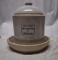 ONE GALLON KO-REC FEEDER WITH BASE PLATE, SMALL CHIP ON FEEDER AND BASE