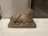 STONEWARE LION PURCHASED FROM LOCAL COLLECTION, 5.5