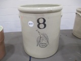 Red Wing 8 gallon birch leaf crock, union oval, Excellent condition