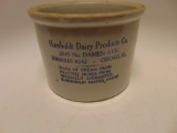 BUTTER JAR WITH HUMBOLT DAIRY PROD, CO CHICAGO, ILLINOIS, EXCELLENT CONDITI
