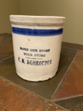 WESTERN BEATER JAR WITH ADVERTISING, MINT WITH FACTORY BLEMISHES