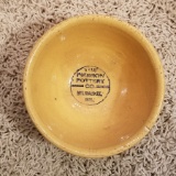 RARE SMALL YELLOW BOWL WITH PIERRON POTTERY CP, MILWUAKEE WISCONSIN