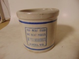 RED WING BEATER JAR WITH MEYSENBOURGS, ALMENA, WISCONSIN, BASE CHIP