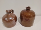 HALF GALLON AND ONE GALLON ALBANY SLIP BEHIVE JUGS, MINT