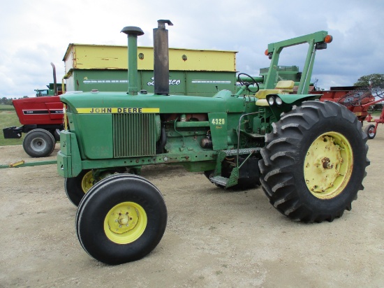 John Deere 4320 side console, 3pt. dual hyd, PTO, good rubber 20.8-34, Overhauled in 2015, very
