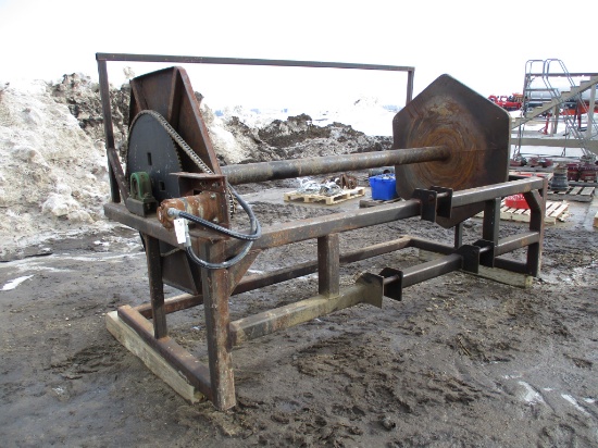 Shop Built 3pt. Hyd hose reel, holds (4) 6", (2) 8" hoses