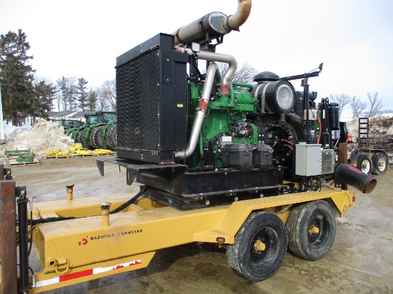 2021 Bazooka Farmstar booster pump, JD 13.5L, 620 HP, tier 3 motor 773 Hrs. Cornell Mod